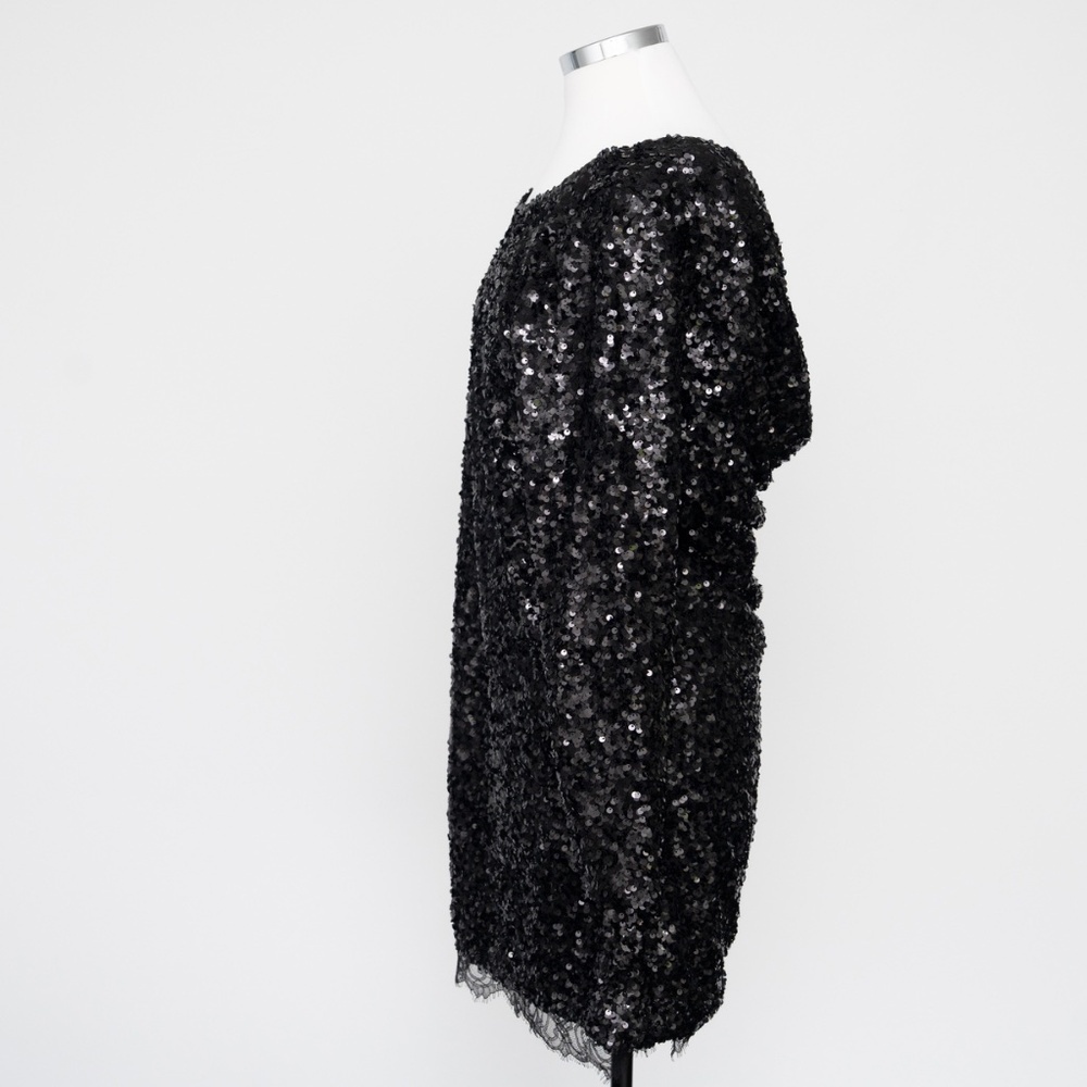 Sachin & Babi. Black Sequin Cowl Back Cameron Dress. - Picture 6 of 12